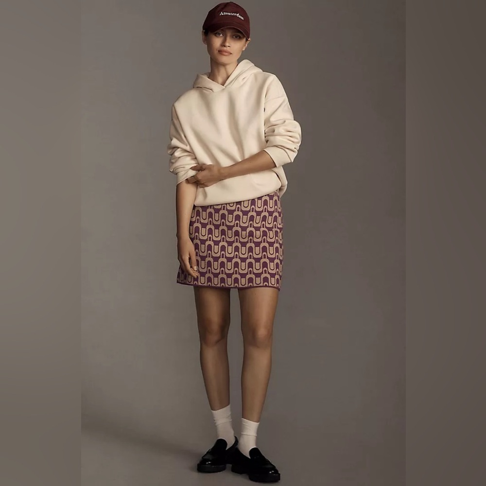 NWT ANTHROPOLOGIE Maeve Maeve Mod Sweater Mini Skirt (M)